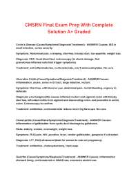CMSRN Final Exam Prep With Complete Solution A+ Graded