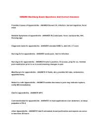 Medical-Surgical Nursing Exam Questions and Answers
