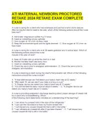 ATI MATERNAL NEWBORN PROCTORED RETAKE 2024