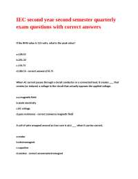 IEC Year 2 Semester 2 Exam: AC Circuits & Transformers
