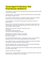 Travel Agent Proficiency Test Final Review Verified A+