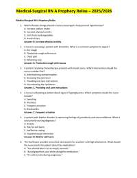 Medical-Surgical Nursing Practice Questions and Answers