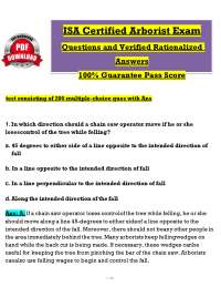 ISA Certified Arborist Exam Questions and Answers: A Comprehensive Guide