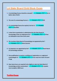 Louisiana State Board of Cosmetology Exam: Questions and Answers