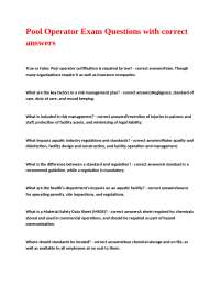 Pool Operator Exam Questions and Answers: A Comprehensive Guide