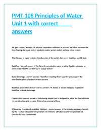 Principles of Water: Definitions and Explanations for PMT 108