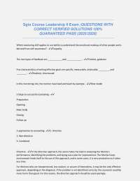 Sgts Course Leadership II Exam: Questions with Verified Solutions
