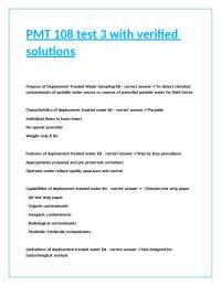 Water Quality Assessment: Exercises and Answers on Water Treatment and Pollution