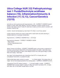 Fluid, Electrolyte, and Acid-Base Balance: Questions and Answers for Nursing Students