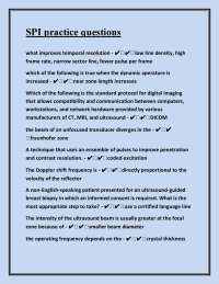 SPI practice questions With Correct Verified Answers
