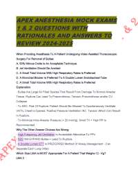 APEX Anesthesia Mock Exams: Questions, Rationales, and Answers for 2024-2025
