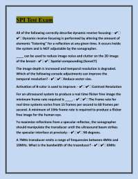 Ultrasound Physics: Multiple Choice Questions and Answers