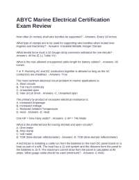 ABYC Marine Electrical Certification Exam Review: Questions and Answers