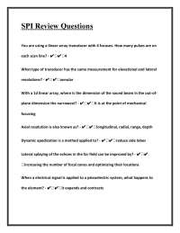Ultrasound Physics Review Questions and Answers