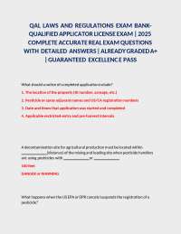 Laws and Regulations Exam Questions and Answers