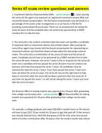 Series 65 Exam Review: Questions and Answers on Investment Products and Retirement Plans