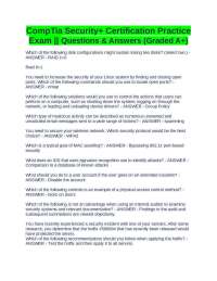 CompTIA Security+ Certification Practice Exam Questions and Answers