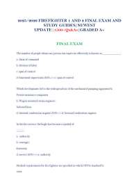 Firefighter 1 and 2 Final Exam Study Guide: 1500+ Questions and Answers