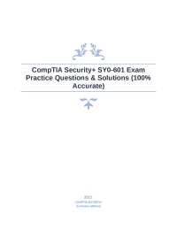CompTIA Security+ SY0-601 Exam Practice Questions and Answers