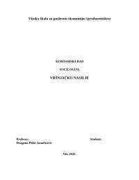 Vrsnjacko nasilje - problemi sa kojima se susrecemo