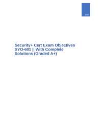 CompTIA Security+ SY0-701 Certification Exam: Objectives, Practice Questions, and Answers