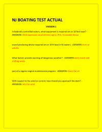 NJ BOATING TEST ACTUAL QUESTIONS AND ANSWERS 2025