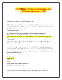 EPIC CLN 251/252 Exam Questions and 100% Correct Answers 2025