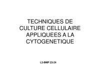 Culture Cellulaire Appliquée à la Cytogénétique: Principes et Techniques