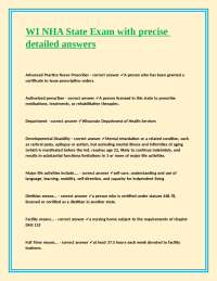 Wisconsin Nurse Prescriber State Exam: Definitions and Key Concepts