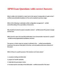 APM Exam Questions and Answers: A Comprehensive Guide to Project Management