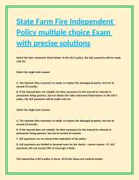 HO-3 Homeowners Insurance Policy: Multiple Choice Exam with Solutions