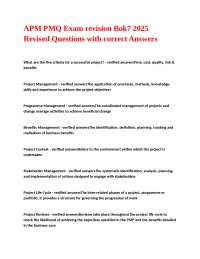 APM PMQ Exam Revision: Key Concepts and Questions with Answers