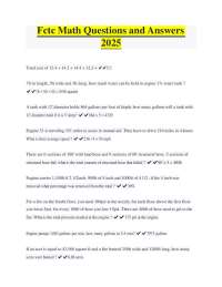 Fctc Math Questions and Answers 2025