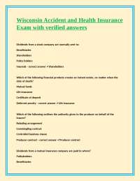 Insurance Principles: Multiple Choice Questions and Answers