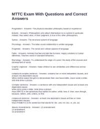 MTTC Exam Questions and Answers: Education Terminology and History