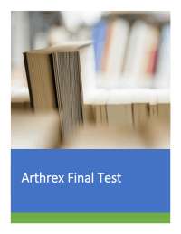Arthrex Final Test Questions and Answers: Orthopedic Surgery