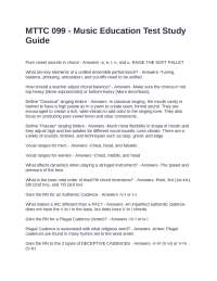 MTTC 099 Music Education Test Study Guide: Comprehensive Q&A for Music Theory and Pedagogy