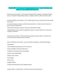 Florida BRT Corrections: Communications Exam | Actual Questions and Answers Latest Updated