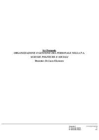 Paniere 2025 ORGANIZZAZIONE E GESTIONE DEL PERSONALE NELLA P.A. prof.ssa De Luca Eleonora