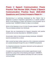 Praxis 2 Speech Communication Practice Exam: Questions and Answers