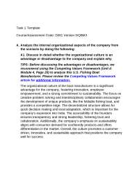Task 1 Template  Course/Assessment Code: D081 Version 5/QB