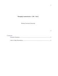 1  Managing Communication - C204 " Task 2  Western Governo