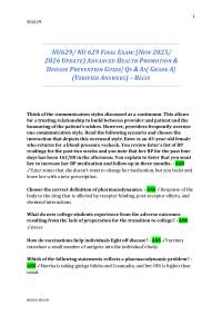 NU 629 FINAL EXAM: (2025/ 2026) ADVANCED HEALTH PROMOTION & DISEASE PREVENTION GUIDE Q&As