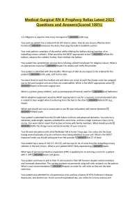 Medical-Surgical Nursing Exam Questions and Answers