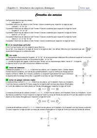 Chimie: Structures des espèces chimiques et liaisons covalentes - Exercices corrigés