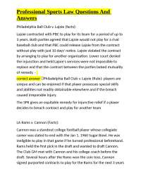 Professional Sports Law: Case Studies and Analysis