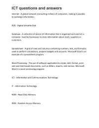 ICT Fundamentals: Definitions and Terminology