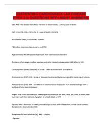 PREVENTING CARDIOVASCULAR DISEASE HPEX 310 QUESTIONS WITH RIGHT ANSWERS.