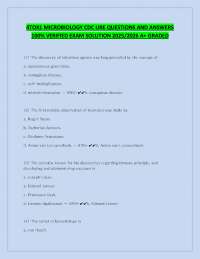 4TOX1 MICROBIOLOGY CDC URE QUESTIONS AND ANSWERS  100% VERIFIED EXAM SOLUTION 2025/2026 A+