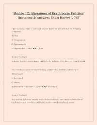 Hematology Multiple Choice Questions and Answers